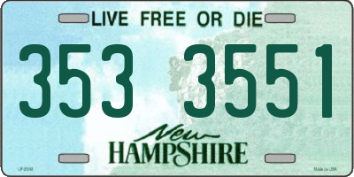 NH license plate 3533551