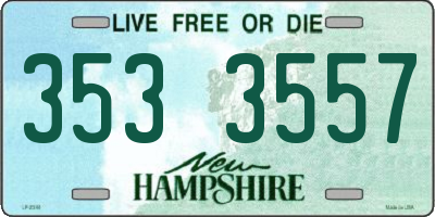 NH license plate 3533557