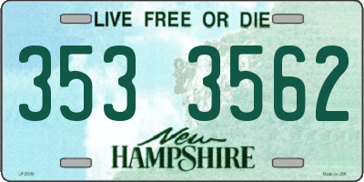 NH license plate 3533562