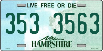 NH license plate 3533563