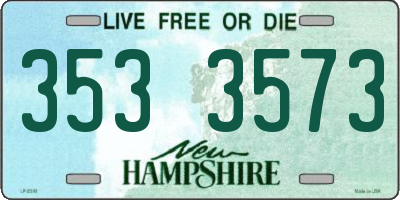 NH license plate 3533573