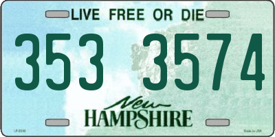NH license plate 3533574