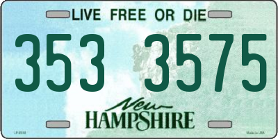 NH license plate 3533575