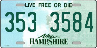 NH license plate 3533584