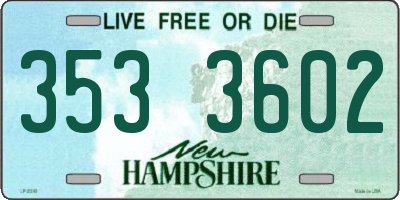 NH license plate 3533602