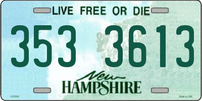 NH license plate 3533613