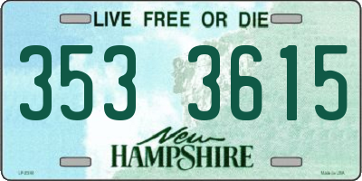 NH license plate 3533615