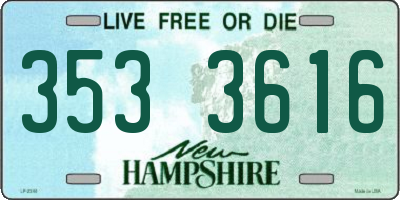NH license plate 3533616