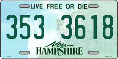 NH license plate 3533618