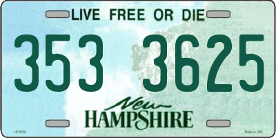 NH license plate 3533625