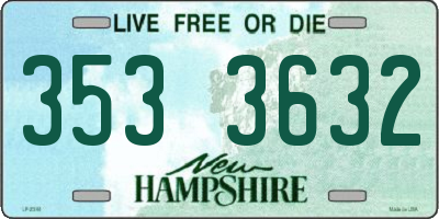 NH license plate 3533632