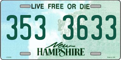 NH license plate 3533633