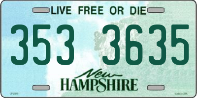NH license plate 3533635