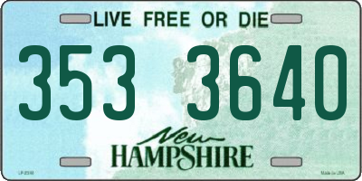 NH license plate 3533640
