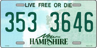 NH license plate 3533646