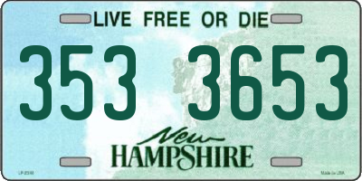 NH license plate 3533653