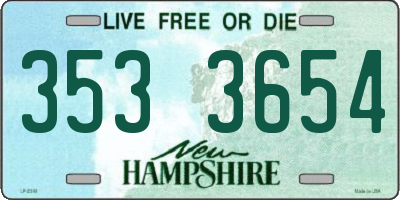 NH license plate 3533654