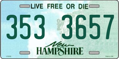 NH license plate 3533657