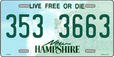 NH license plate 3533663