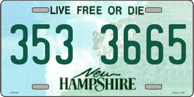 NH license plate 3533665