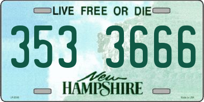 NH license plate 3533666