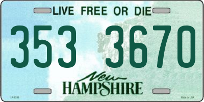 NH license plate 3533670