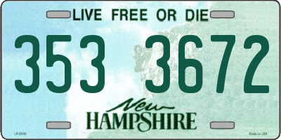 NH license plate 3533672