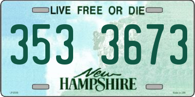 NH license plate 3533673