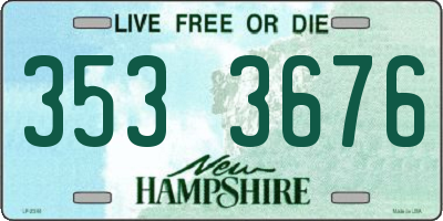 NH license plate 3533676