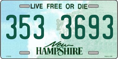 NH license plate 3533693