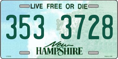 NH license plate 3533728
