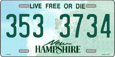 NH license plate 3533734