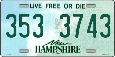 NH license plate 3533743