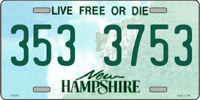 NH license plate 3533753