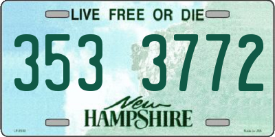 NH license plate 3533772