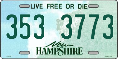 NH license plate 3533773