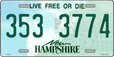 NH license plate 3533774