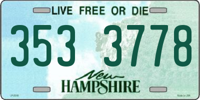 NH license plate 3533778