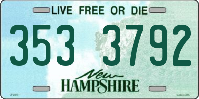 NH license plate 3533792