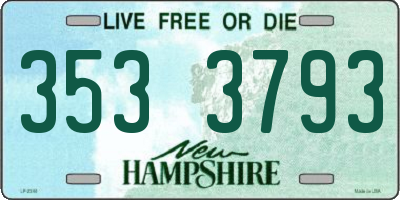 NH license plate 3533793