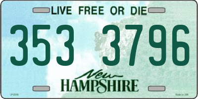 NH license plate 3533796