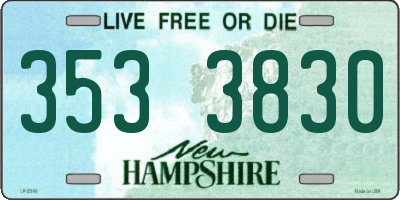 NH license plate 3533830