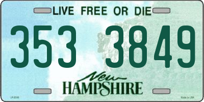 NH license plate 3533849