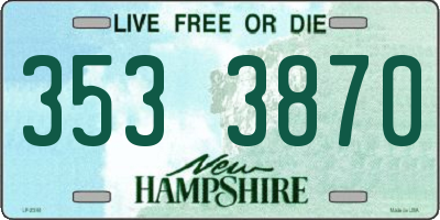 NH license plate 3533870