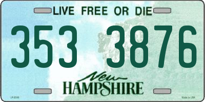 NH license plate 3533876