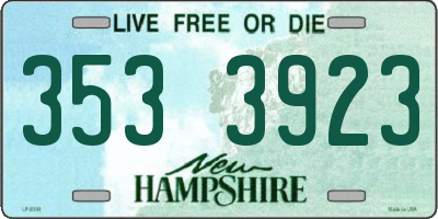 NH license plate 3533923