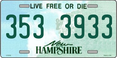 NH license plate 3533933