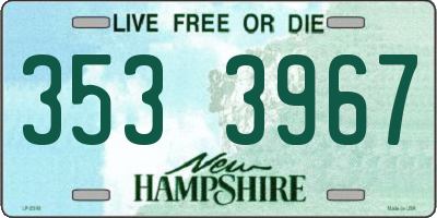 NH license plate 3533967