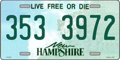 NH license plate 3533972