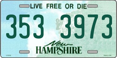 NH license plate 3533973